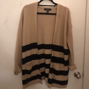 Brown and black striped cardigan